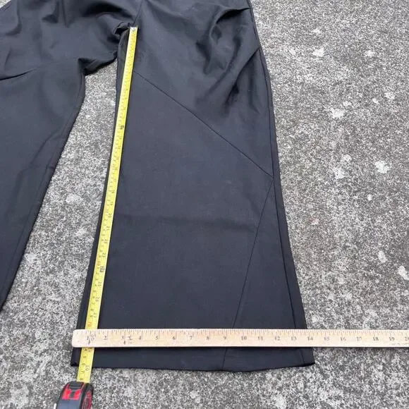 Baggy Pleated Suit Pants Size 32x30 Vintage Streetwear Black Wideleg Flarred